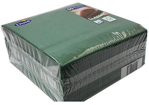 Duni Serviette 40x40 cm 1/4Falz Jägergrün, 5 Stück, 1-lagig, Papier