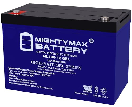 Mighty Max Battery 12V 100AH Gel Battery Replaces Solar Wind Deep Cycle VRLA 12V 24V 48V