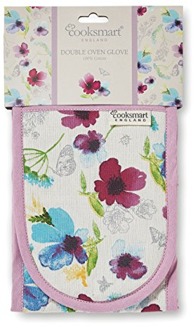 Cooksmart Chatsworth Floral Double Oven Gloves