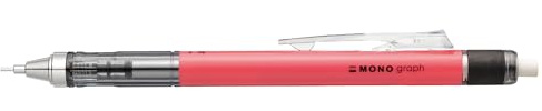 Tombow Druckbleistift MONO graph 07 neonpink - 0,7 mm Strichtstärke, HB, integriertem nachfüllbarem Radiergummi [SH-MG83-R7]