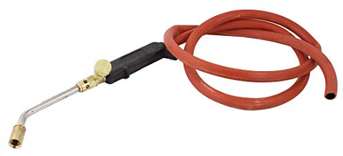 Aexit Chalumeau à gaz en plastique liquéfié' noir 'pour atelier, allumage piézo-électrique avec tube rouge PA194841Y245856W