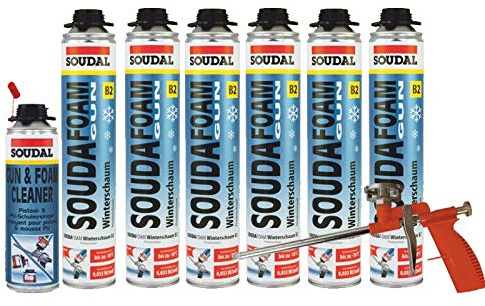 6x Soudafoam B2 Winterschaum 750ml + Schaumpistole Compact inkl. Reiniger