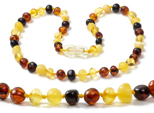 Collana in Ambra Naturale(Unisex)(Multicolor) - 35cm - Ambra Baltica 100%