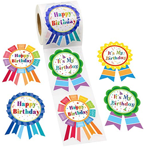 Fancy Land Happy Birthday Badge Stickers for Kids It's My Birthday Stickers Home Classroom Party Decoration 200 Pcs Classic