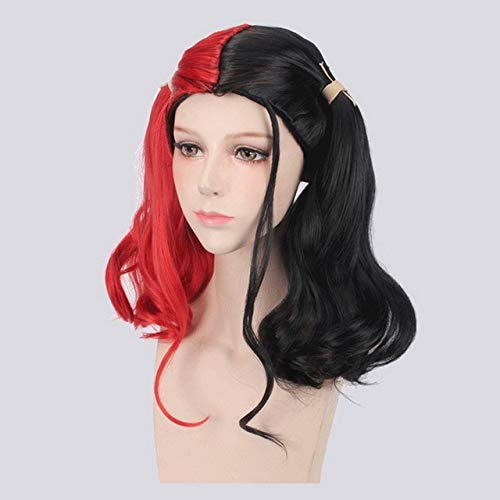 GHK Batman Selbstmordkommando Harley Quinn Harleen Quinzel Cosplay Perücke Kunsthaar Halloween Kostüm Pferdeschwanz Perücken Für Frauen Perucas PL-681