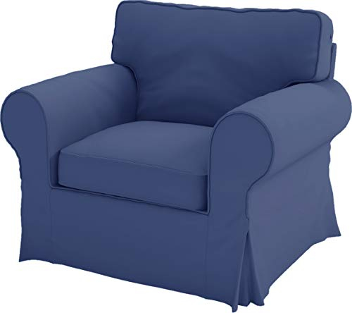 Custom Slipcover Replacement Der Ektorp-Stuhlbezug aus Baumwolle ist maßgefertigt, kompatibel mit IKEA EKTORP Sesselbezügen. Das Schonbezug-Set passt nur auf Ektorp-Stuhl (dunkelblauer Stuhl)