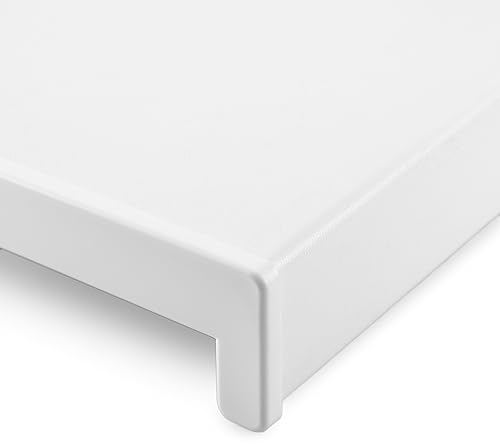 Seiletech.de Appui de fenêtre en PVC | 25 cm x 110 cm | Blanc | rebord | Pour l'intérieur | rebord | Intérieur | Vendu au mètre | Salon | Décoration | Plastique