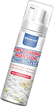 MOCIUN 200ML Dry Cleaner for Clothes Portable Dry Spot Remover for Clothes Carpet Oil Stains Eliminator & Eraser Cleaning Fluid Agent Spray (2PCS)