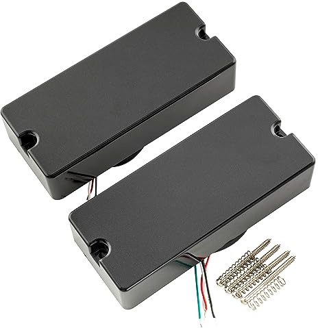 Artec MDC4 Keramik Bass Soapbar Tonabnehmer Pickups Set 12,4K Schwarz | für 4-Saiter E-Bass