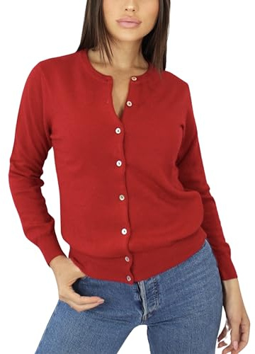 Win's - Chaleco de cachemira para mujer, fabricado en Italia, rojo, XXL