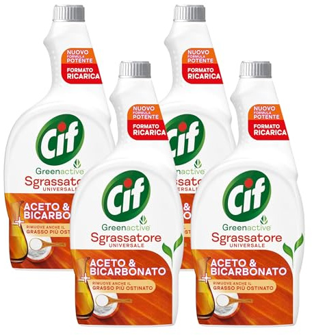 Sgrassatore Universale Ricarica Aceto & Bicarbonato 650ml (4 Ricariche)