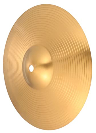 Hi Hat Becken 1 Stück Gold aus Messinglegierung für Schlagzeug | Jazz Drum Becken, Robustes Ersatzteil, Klarer Klang für Drummer und Percussionisten