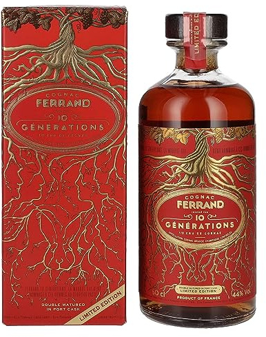 Cognac Ferrand 10 GÉNÉRATIONS Port-Cask Finish 44% Vol. 0,5l in Giftbox