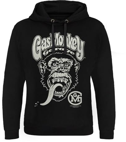 Gas Monkey Garage Offizielles Lizenzprodukt Logo Epic Hoodie (Schwarz), Large