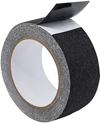 KLEBASTO Antirutsch klebeband | antirutschstreifen zum Kleben | Extra stark für den Innen und Außenbereich | rutschfester Bodenbelag für Treppen,Leiter (Schwarz, 50 mm x 10 m)