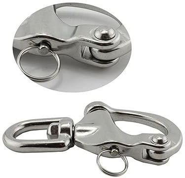 ULTECHNOVO Grillete De Resorte De Ojo De Acero Inoxidable De Alta Resistencia Grillete d Con Ojo Para Columpio De Árbol o Columpio Giratorio De Exterior Mosquetón Robusto