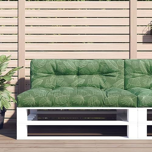 Sufrk - Cojín para paleta con diseño de hojas, 120 x 40 x 12 cm, tela para sofá de paleta, asiento, respaldo o conjunto