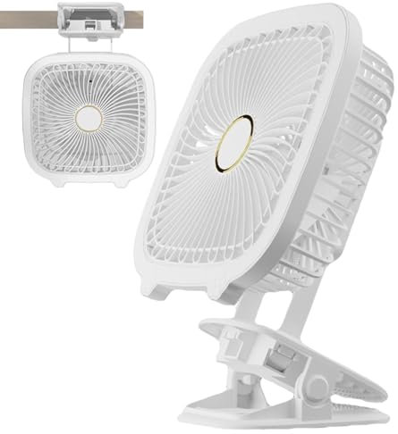 Ventilateur à clips | Ventilateur USB multifonction 4 en 1 | Ventilateur de Table à Clip sur ventilateur de bureau, Design pliable et lumière LED, pour chambre à coucher, lit, veilleuse