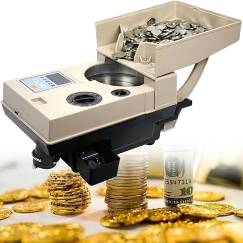 Compteur de pièces de monnaie, compteur de jetons, compteur de pièces compact et portable, compteur de pièces international, vitesses de 1200 pièces/min