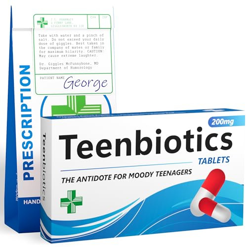 TeenBiotics Funny 13-15 Birthday Gift for Girls & Boys – Joke Pill Box Gag Gift for Young Teenagers, Official Teen, 13th 14th 15th Birthday, Christmas Stocking Filler, Xmas Secret Santa