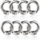 Tuerca Anular M10, 10 Piezas Tuerca Anular de Acero Inoxidable, Tuerca de Ojo, Tuercas de Ojo de Acero Inoxidable para Montaje de Cuerda Accesorios de Elevación Pulido de Superficies, Plata