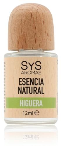 Essence naturelle de figuier - 12 ml - SYS Aromas | Parfum fruité et herbacé - Pour brûleurs, diffuseurs, humidificateurs et bougies - Fabriquée en Espagne