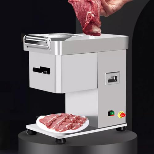 TT-YEC Cortadora De Carne Fresca Eléctrica Doméstica, Cortadora De Cordero Profesional De Acero Inoxidable De Alta Resistencia con Cortador De 105 Mm De Diámetro.,7mm Knife