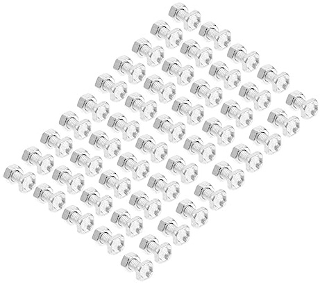 TOYANDONA 100 Sets Greenhouse Nuts and Bolts Set with Square Head Bolts Aluminum Multipurpose Greenhouse Repair Accessories for Garden Frame Construction