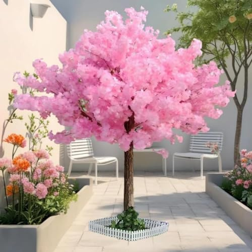 Artificial Cherry Blossom Trees, Handmade Cherry Blossom Artificial Flowers, for Indoor Outdoor Wedding Decor, Pink,1.8x1.5m