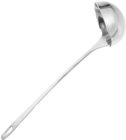 TOGEVAL Louche à Soupe Inox avec Bec Verseur Double Embout Cuillère de Service Petite et Robuste pour Cuisine Quotidienne