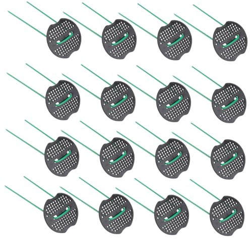 NOLITOY Kit Piquets Galvanisés U Verts et Rondelles Noires Clous de Fixation pour Toile Paillage Gazon Synthétique et Jardin Ancrage Résistant pour Pelouse et Espaces Extérieurs