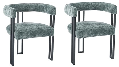 Cooleben Moosgrün Samt Loungesessel, Esszimmerstuhl, Ergonomischer Rückenlehne, Komfortabler Sitz für Küche, Wohnzimmer, Study - Stilvoll & Dauerhaft (Grün)