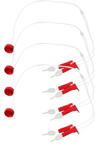 NUOBESTY 4 Tubes d'Irrigation Automatique en Plastique pour Arbre Fruitier Système Goutte à Goutte Vanne Réglable et Bouchon Anti-Fuite pour Cultures d'Agrumes et Jardin Extérieur