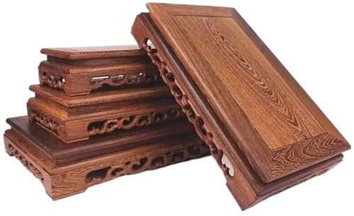 BoBoBn Estante Decorativo Retro de Madera Maciza Utilizado for estatuas, jarrones, Juegos de té, Accesorios, expositores Hechos a Mano, Almacenamiento Antiguo(12)