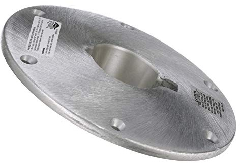Attwood Wedge Base, 22,9 cm rund, Aluminium, Silber, Boot, Bootsitzbasis