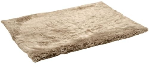 HUNTER Hundedecke ASTANA, kuschelige Hundedecke im Karo-Design, ideal als Einlage für Hundebetten oder Möbel, pflegeleicht & bei 30°C waschbar, Farbe: braun