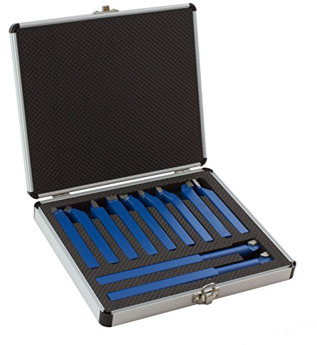 Drehstahl Satz 11-tlg 10x10mm Drehmeißel Set Alukoffer DIN Normen (TOK-10mmFT)
