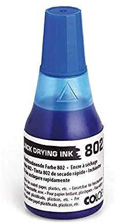 COLOP schnelltrocknende Stempelfarbe 802 blau, 25 ml Fläschchen