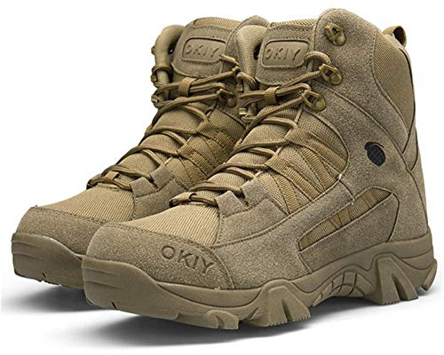 Bitiger Stiefel Herren Damen Army Combat Boots mit Zipper Verschleißfest rutschfeste Outdoor Trekkingschuhe