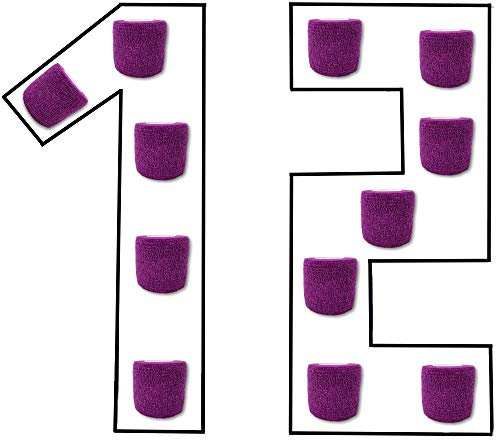 12er-Set Verbandsmaterial Selbsthaftend - Haftbandage 5cm x 4,5m - Wundverband Steril Wasserfest - Tierbandage Elastisch (Lila)