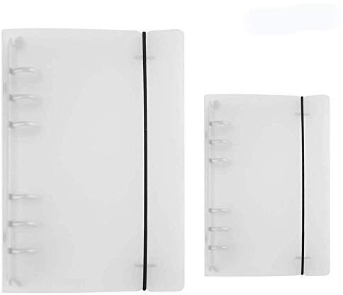 2 Stück Ringbuchordner Transparent, 1x A5 + 1x A6, Transparenter Ringordner Ordner, Transparent Wasserdicht Ringbuch, für Papier, Schulbedarf, Büromaterial, Nachfüllbares Tagebuch