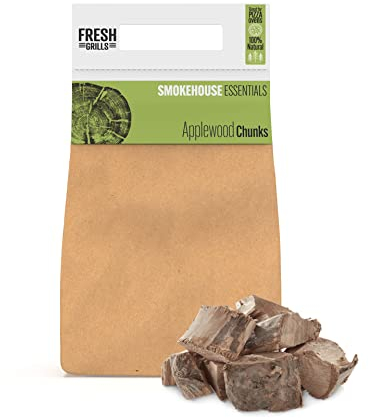Fresh Grills Smokehouse Essentials Feueranzünder mit Aroma, für Grill, Räucherholz (Apfelholzstücke)
