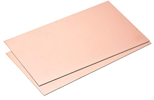 sourcing map 2 Stück PCB Kupfer Plattierte Platinen Laminat 150mm x 100mm x 1mm FR4 Glasfaser Einseitig für Schaltungsprojekte