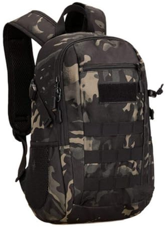 HUNTVP 12L/15L/20L/30L mini militär taktisk anfall ryggsäck, molle, skolväska, barnväska, för man och kvinna, jakt, camping, vandring,svart/brun/camo/grön