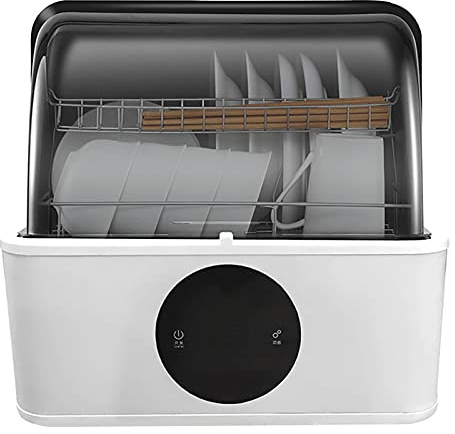 Lavavajillas de Mesa 5 Posiciones, minilavavajillas portátil Lavavajillas Compacto Independiente Pantalla LED, 6 programas con función de Lavado de Frutas y Verduras Fácil de limpi