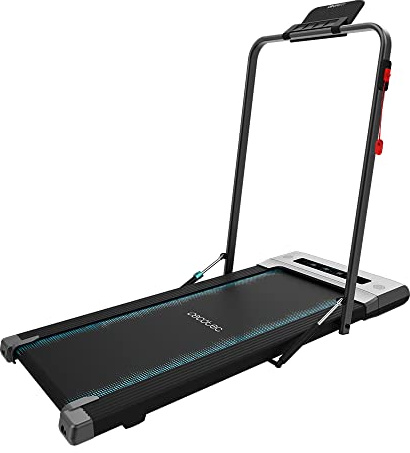 Cecotec DrumFit WayHome 600 Pad, nastro pieghevole e compatto. 550 W/0,75 CV, superficie di corsa di 100 x 40 cm, velocità fino a 6 km/h, barra pieghevole, schermo LCD, altoparlanti e telecomando