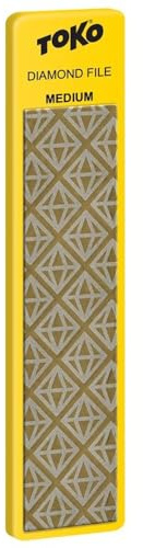 TOKO Diamond File Medium, Diamantfeile auf hochwertiger Kunststoffplatte (zum Entgraten und Schärfen der Kanten nach dem Feilen)