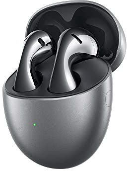 HUAWEI FreeBuds 5 Kopfhörer, Hi-Res-Zertifiziert, offenes Design für verbesserten Komfort, 30 Stunden Akkulaufzeit,Wasserdichtigkeit IPX4, Silver Frost