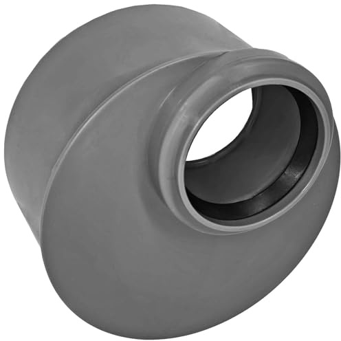 MegaHaustechnik HT Reduzierung exzentrisch kurz mit Muffe DN40 x Rohr DN110, für Rohr Außendurchmesser 40mm auf Steck-Ende außen Ø 110mm, Reduktion Erweiterung Reduzier Stück Übergang Adapter