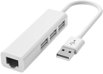 LYEAA Adaptador de portátil tipo C a RJ45 de 4 puertos 4 en 1 estación de acoplamiento USB 2.0 tipo C USB Hub de tarjeta de red 10 GBit/s para computadora de escritorio PC (RTL8152B USB)